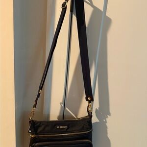 MZ Wallace Navy Crosby Gold Details with extra chain and storage bag